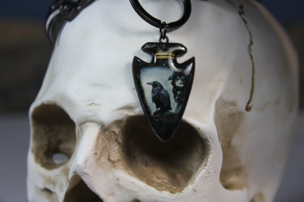 Raven on a resin skull - Image 8
