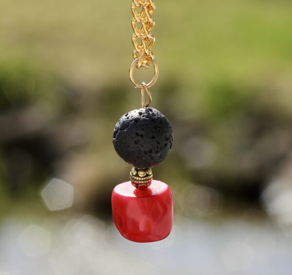 Lava stone necklace