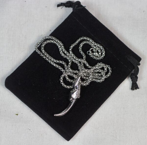 Silver coloured Raven claw necklace - Image 5