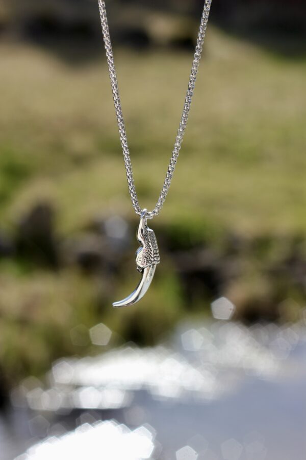 Silver coloured Raven claw necklace - Image 8