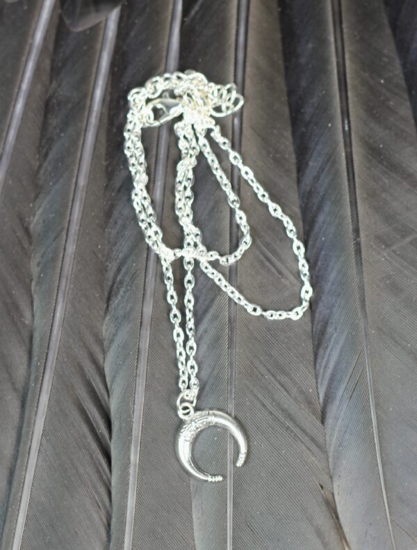 Lucky horn, silver coloured necklace - Image 13