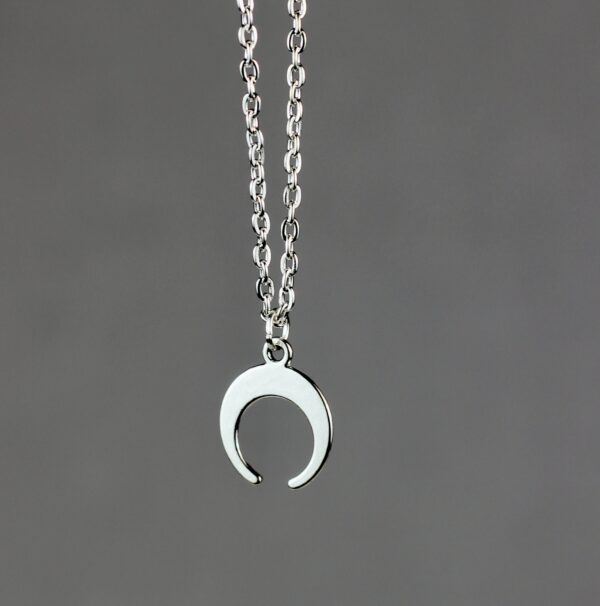 Lucky horn, silver coloured necklace - Image 7