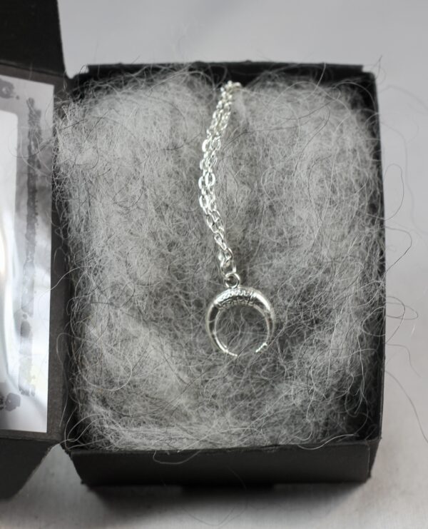 Lucky horn, silver coloured necklace - Image 11